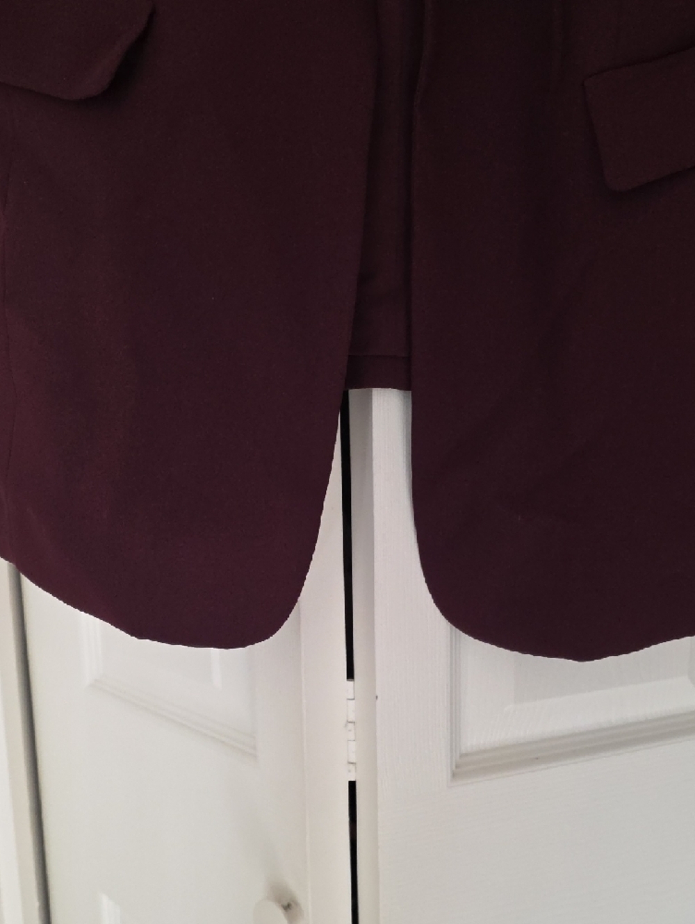 Vince Camuto Burgundy Shawl Collar Open Blazer - Picture 7 of 11